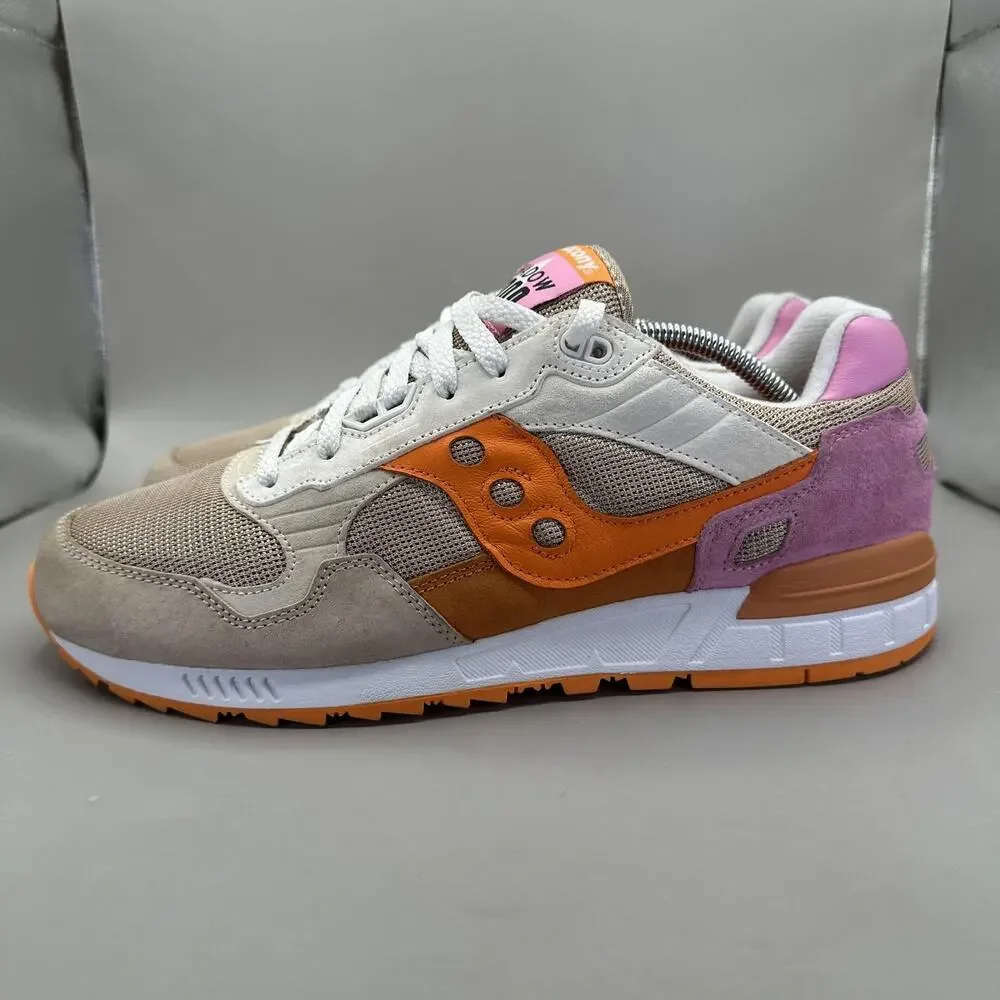 Saucony Shadow 5000 Shoes Mens 12 US Brown Orange Suede Mesh Sneakers ST0665-20
